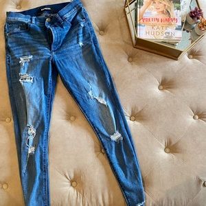 Distressed express jeans
